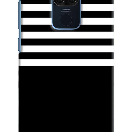 Black and White Print Redmi Note 9 Hard Case Back Cover by Casekaro