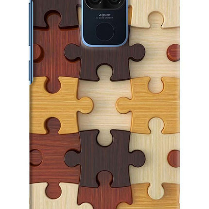 Wooden Puzzle Redmi Note 9 Hard Case Back Cover by Casekaro