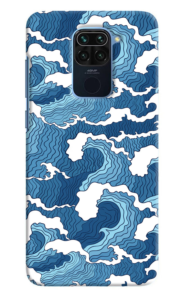 Blue Waves Redmi Note 9 Hard Case Back Cover by Casekaro