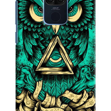 Green Owl Redmi Note 9 Hard Case Back Cover by Casekaro