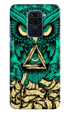 Green Owl Redmi Note 9 Hard Case Back Cover by Casekaro