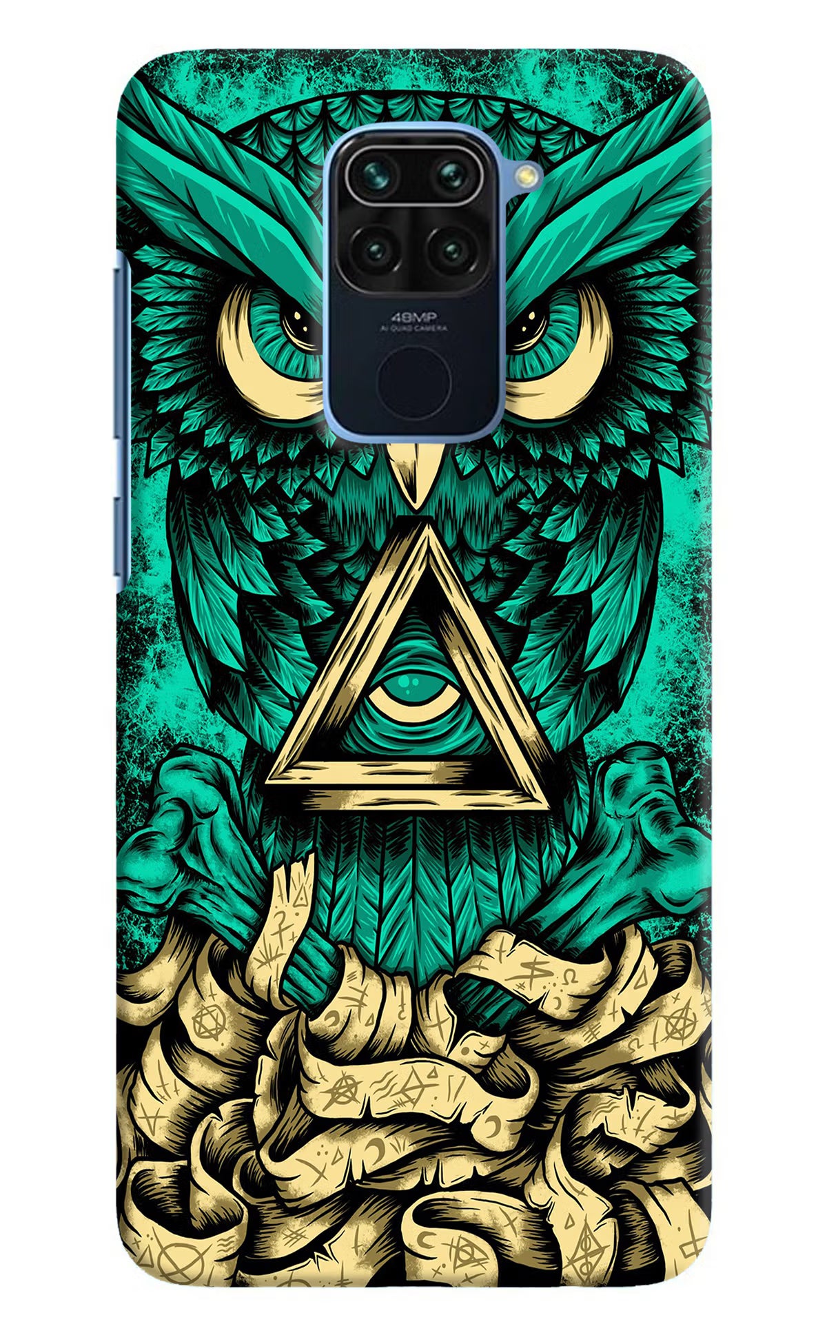 Green Owl Redmi Note 9 Hard Case Back Cover by Casekaro