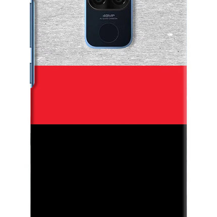 Tri Color Pattern Redmi Note 9 Hard Case Back Cover by Casekaro