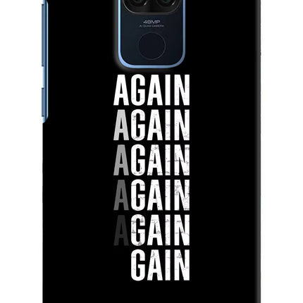 Again Again Gain Redmi Note 9 Hard Case Back Cover by Casekaro