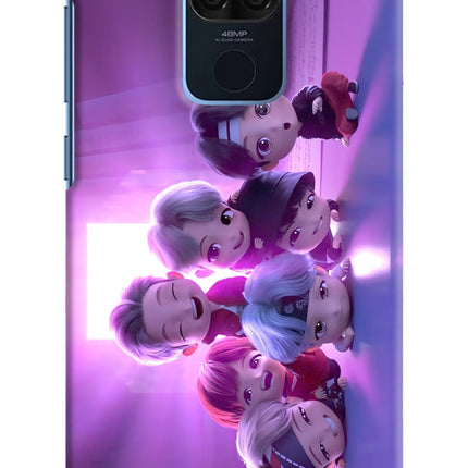 BTS Chibi Redmi Note 9 Hard Case Back Cover by Casekaro