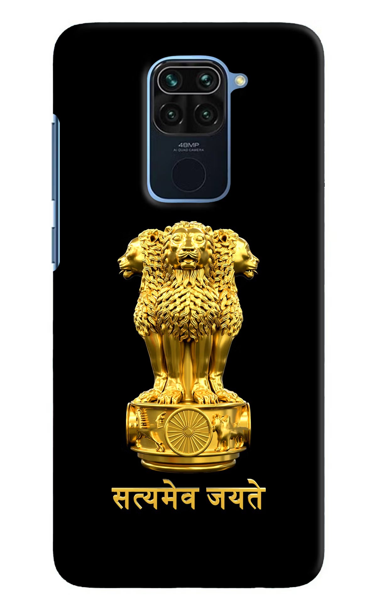 Satyamev Jayate Golden Redmi Note 9 Hard Case Back Cover by Casekaro