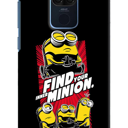 Find your inner Minion Redmi Note 9 Hard Case Back Cover by Casekaro