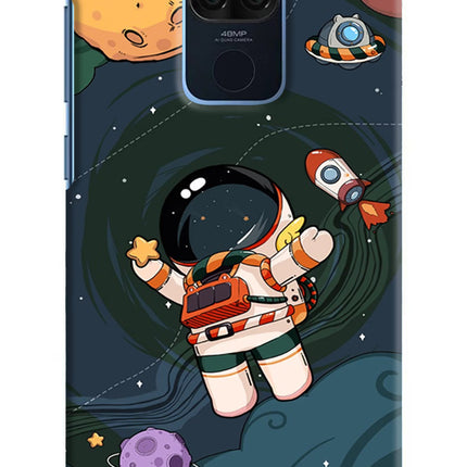Cartoon Astronaut Redmi Note 9 Hard Case Back Cover by Casekaro