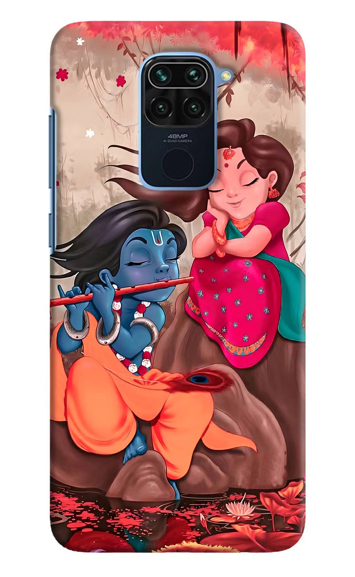 Radhe Krishna Redmi Note 9 Hard Case Back Cover by Casekaro