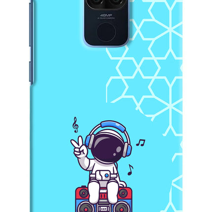 Cute Astronaut Chilling Redmi Note 9 Hard Case Back Cover by Casekaro