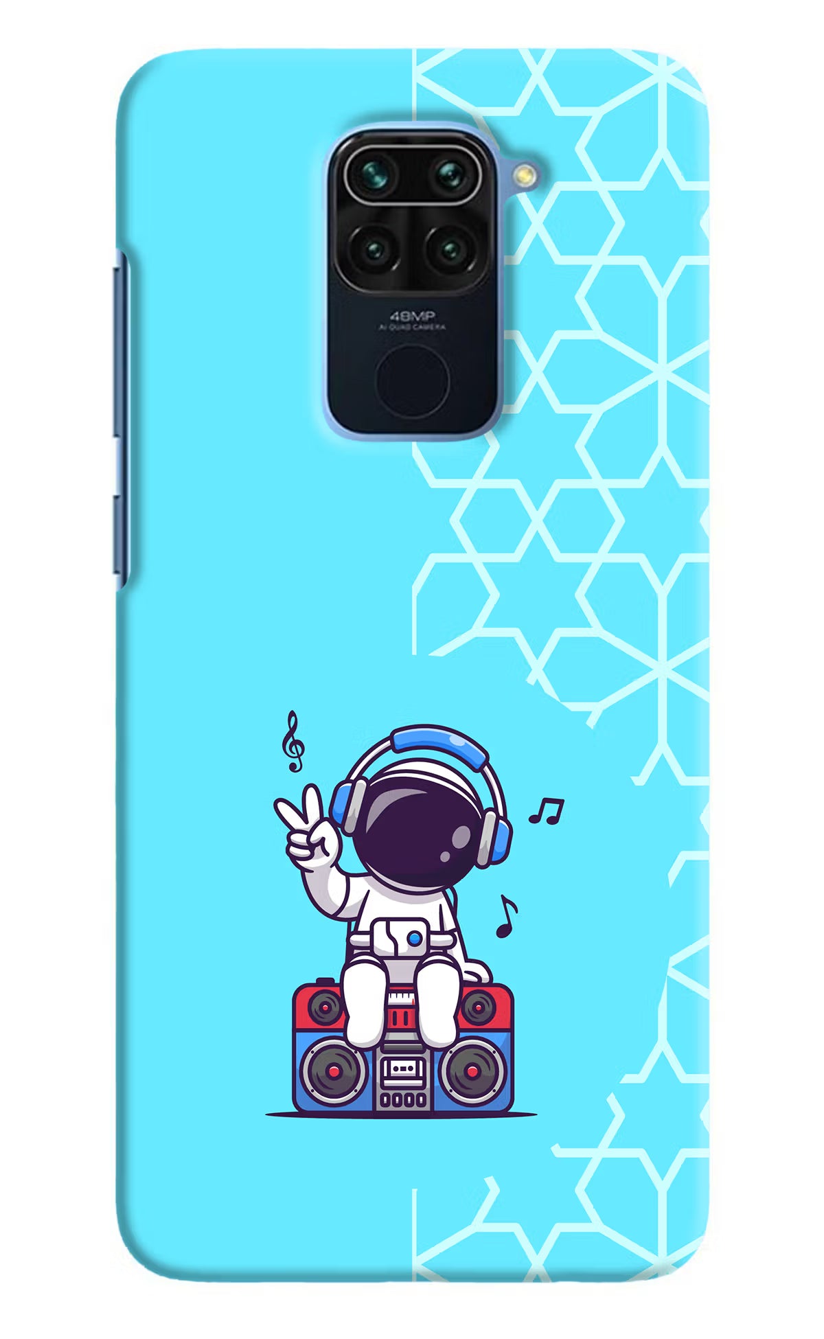 Cute Astronaut Chilling Redmi Note 9 Hard Case Back Cover by Casekaro