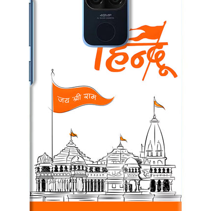 Jai Shree Ram Hindu Redmi Note 9 Hard Case Back Cover by Casekaro