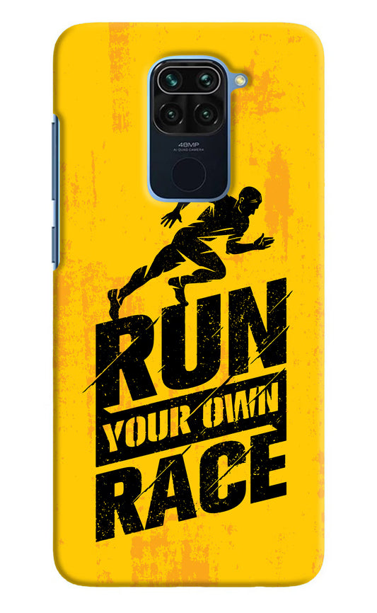 Run Your Own Race Redmi Note 9 Hard Case Back Cover by Casekaro