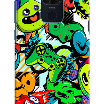 Game Doodle Redmi Note 9 Hard Case Back Cover by Casekaro