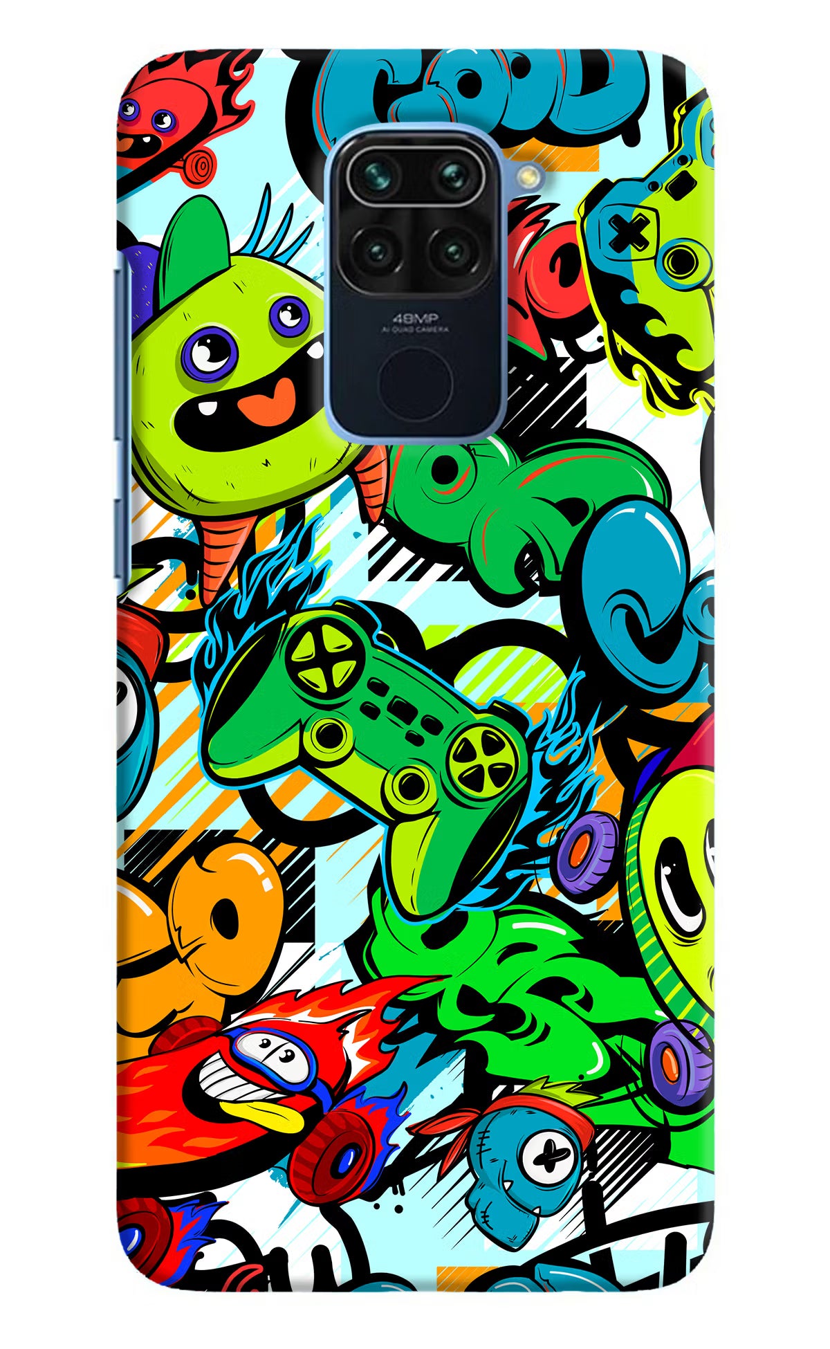 Game Doodle Redmi Note 9 Hard Case Back Cover by Casekaro