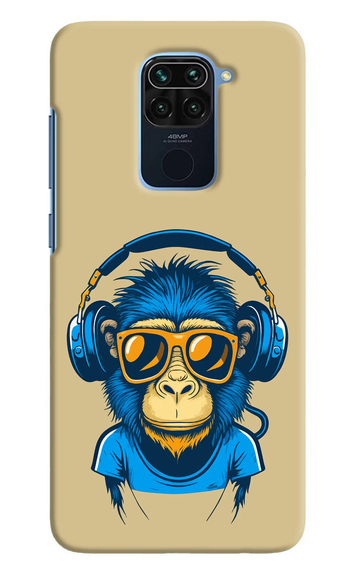 Monkey Headphone Redmi Note 9 Hard Case Back Cover by Casekaro
