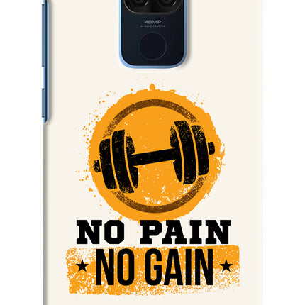 No Pain No Gain Redmi Note 9 Hard Case Back Cover by Casekaro