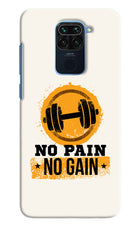 No Pain No Gain Redmi Note 9 Hard Case Back Cover by Casekaro