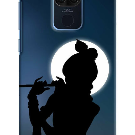 Shri Krishna Silhouette Redmi Note 9 Hard Case Back Cover by Casekaro
