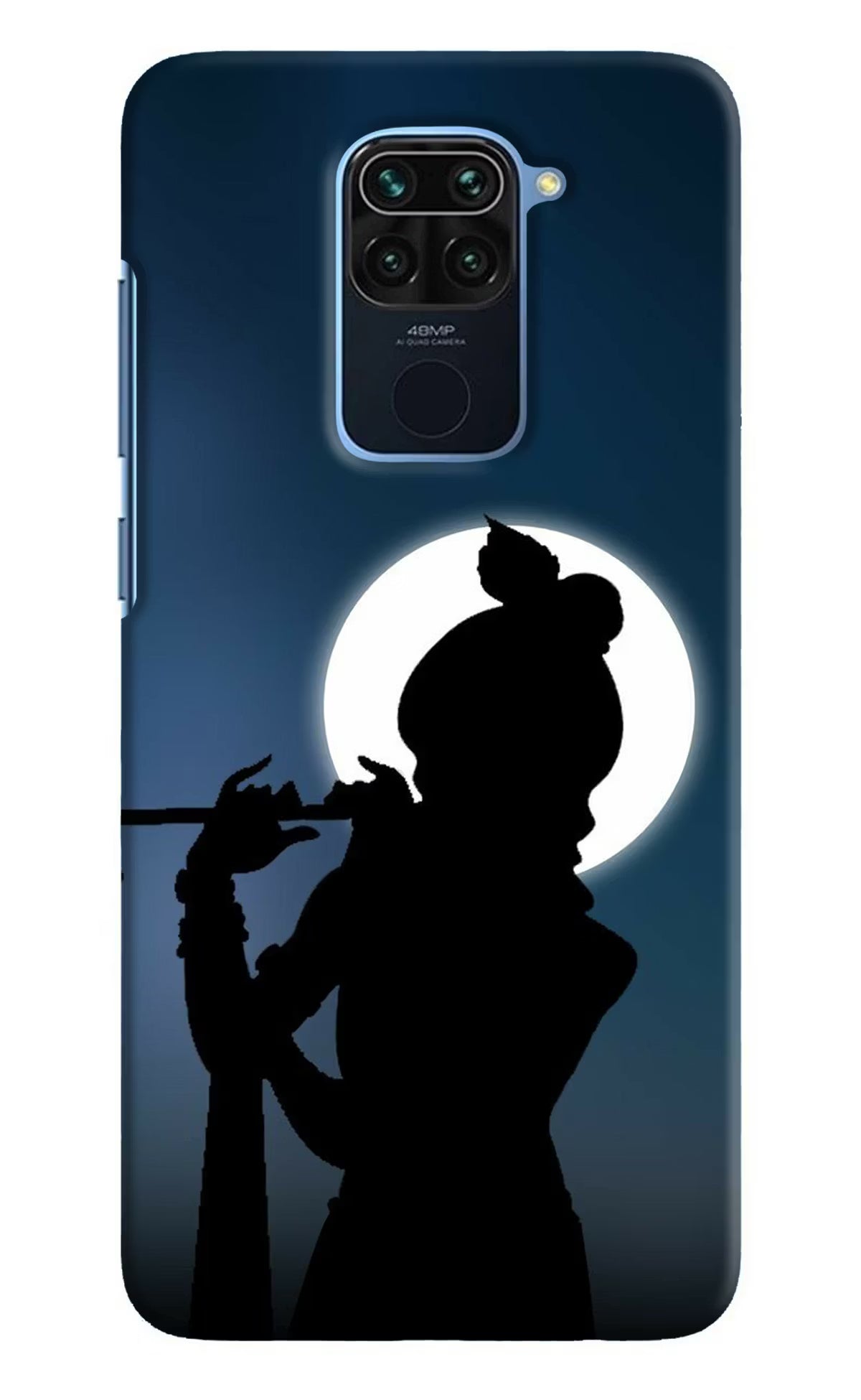 Shri Krishna Silhouette Redmi Note 9 Hard Case Back Cover by Casekaro