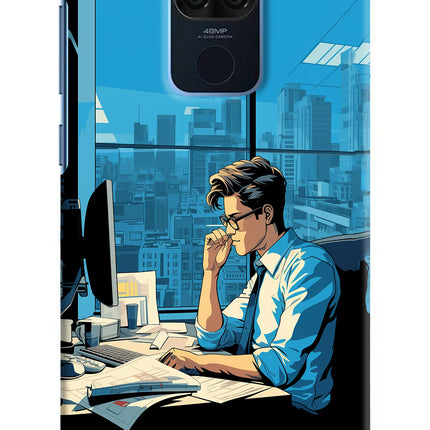 Focused Hustler (AI Generated) Redmi Note 9 Hard Case Back Cover by Casekaro