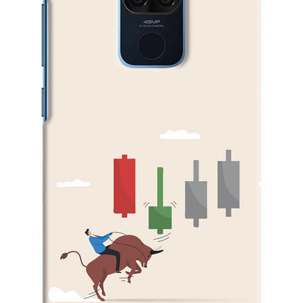 Bull Trading Momentum Redmi Note 9 Hard Case Back Cover by Casekaro