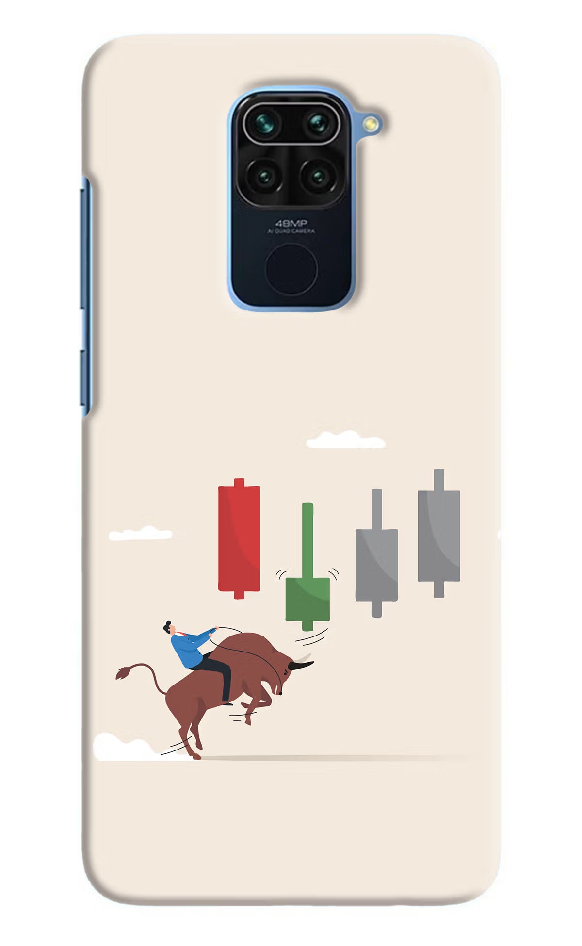 Bull Trading Momentum Redmi Note 9 Hard Case Back Cover by Casekaro