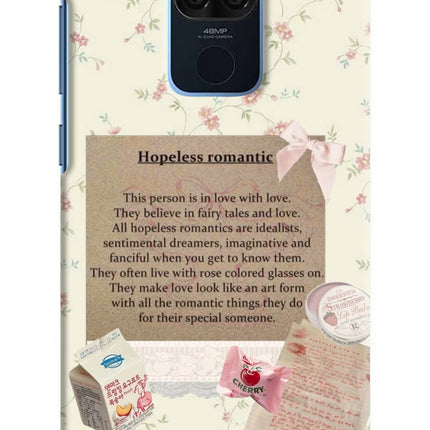 Hopeless Romantic Redmi Note 9 Hard Case Back Cover by Casekaro