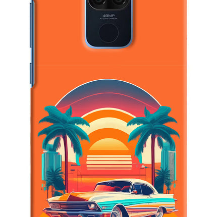 Palm Drive 80s Redmi Note 9 Hard Case Back Cover by Casekaro