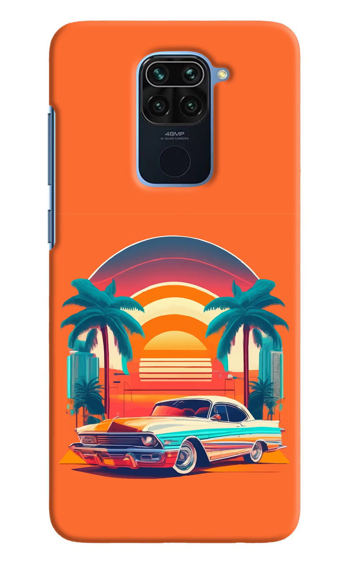Palm Drive 80s Redmi Note 9 Hard Case Back Cover by Casekaro