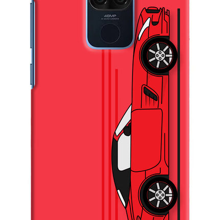 Red Velocity Redmi Note 9 Hard Case Back Cover by Casekaro