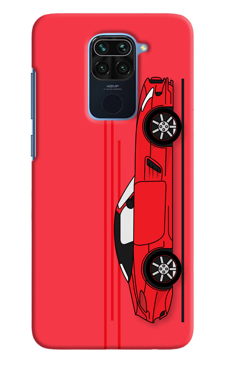 Red Velocity Redmi Note 9 Back Cover, Hard case