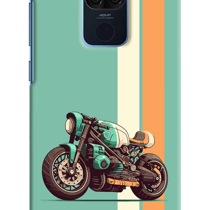 Striped Moto Drift Redmi Note 9 Hard Case Back Cover by Casekaro