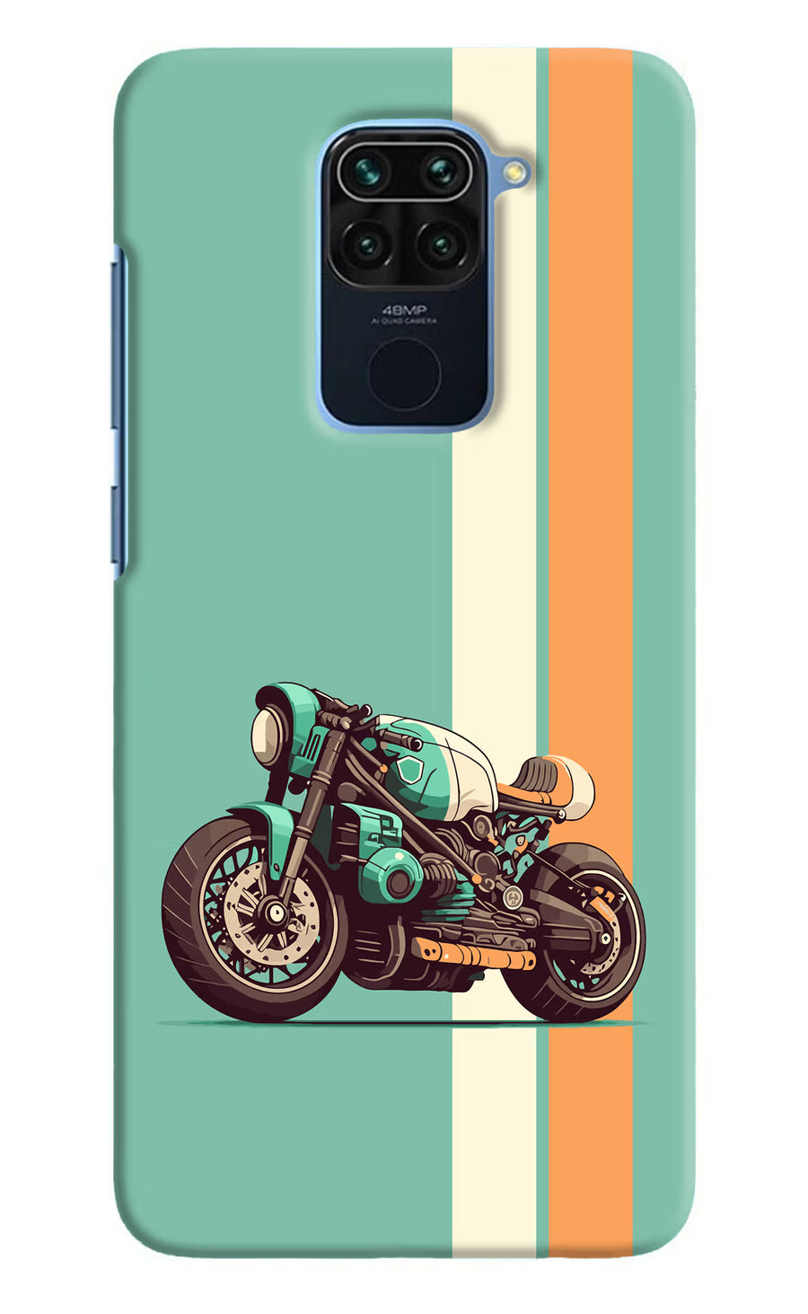 Striped Moto Drift Redmi Note 9 Back Cover, Hard case