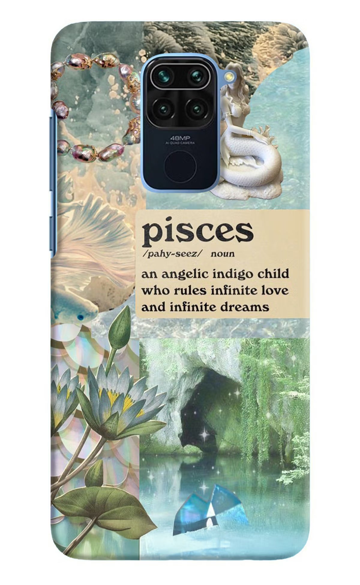 Pisces Zodiac Redmi Note 9 Hard Case Back Cover by Casekaro