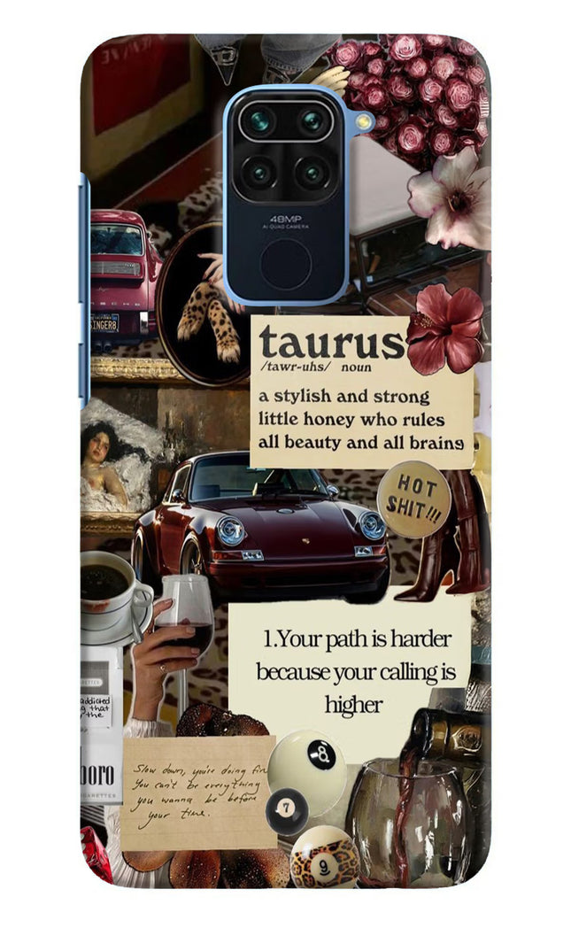 Taurus Zodiac Redmi Note 9 Hard Case Back Cover by Casekaro