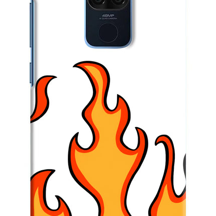 Fired Up – White Redmi Note 9 Hard Case Back Cover by Casekaro