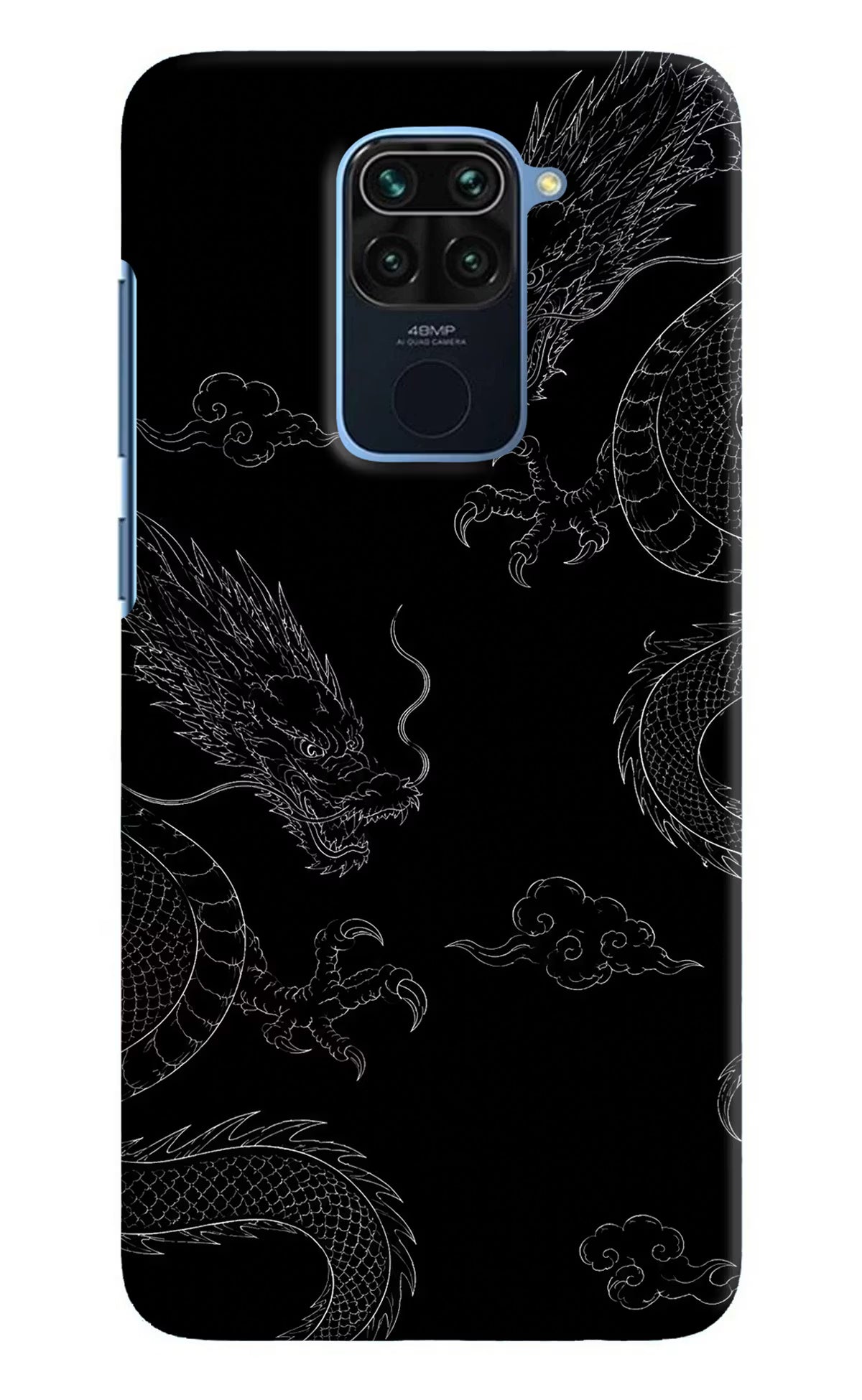 Twin Dragons Redmi Note 9 Hard Case Back Cover by Casekaro