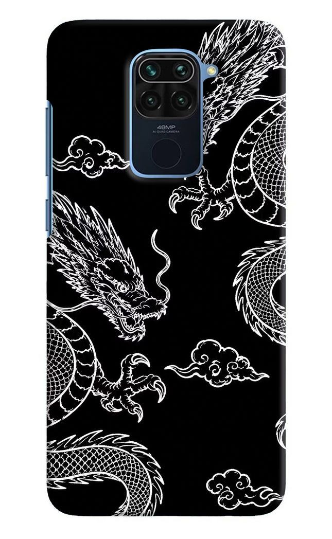 Twin Dragons Redmi Note 9 Hard Case Back Cover by Casekaro