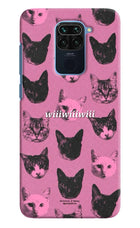 Pink Cats Redmi Note 9 Hard Case Back Cover by Casekaro