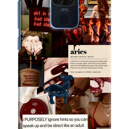 Zodiac Aries Redmi Note 9 Hard Case Back Cover by Casekaro