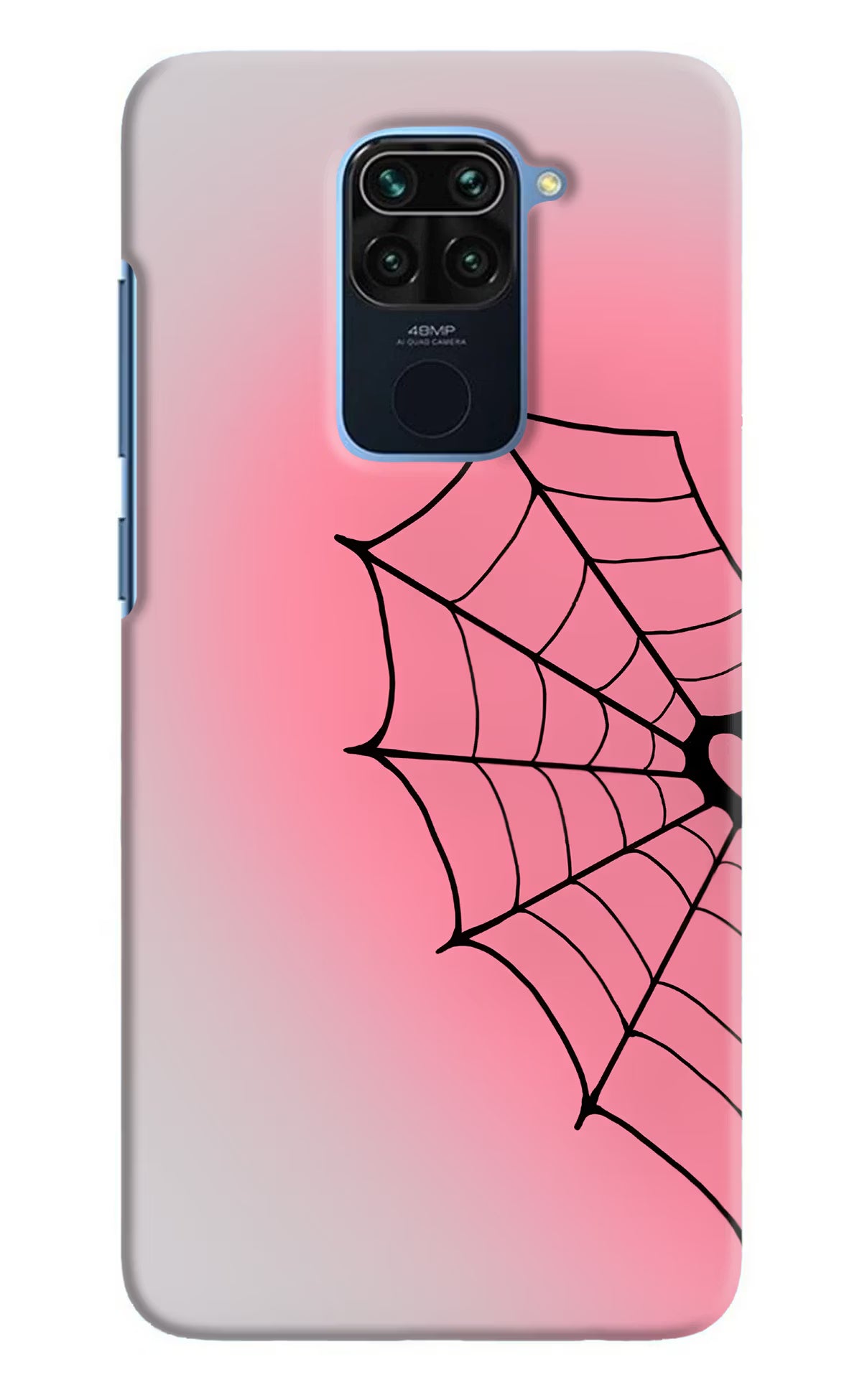 Pink Web Redmi Note 9 Back Cover