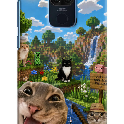 Minecraft Cat Chaos Redmi Note 9 Hard Case Back Cover by Casekaro