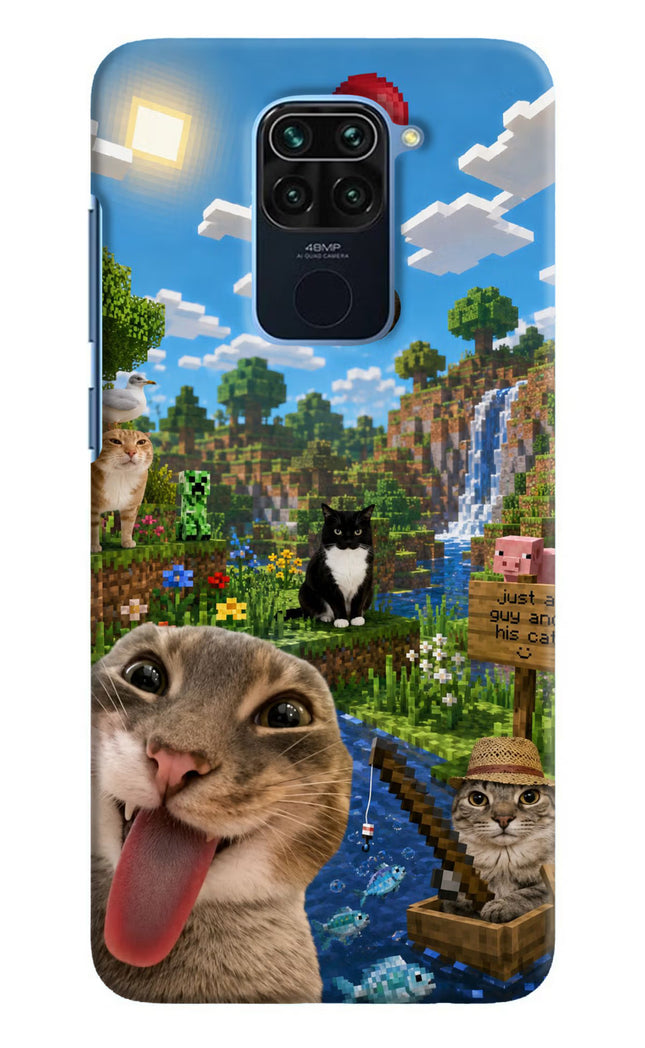 Minecraft Cat Chaos Redmi Note 9 Hard Case Back Cover by Casekaro