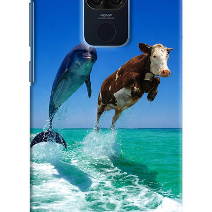 Dolphin vs Cow Redmi Note 9 Hard Case Back Cover by Casekaro