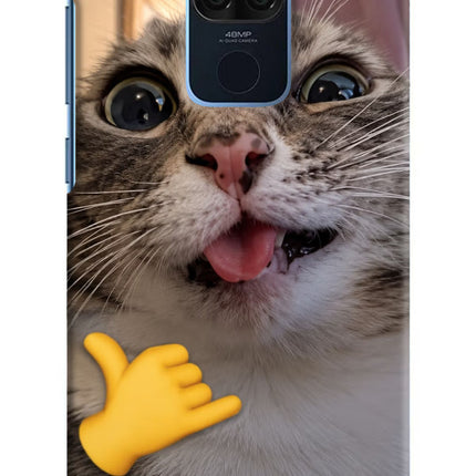 Silly Cat Call Redmi Note 9 Hard Case Back Cover by Casekaro