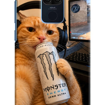 Gamer Cat Energy Redmi Note 9 Hard Case Back Cover by Casekaro