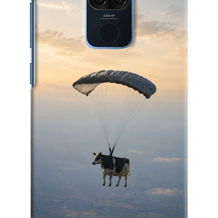 Skydiving Cow Redmi Note 9 Hard Case Back Cover by Casekaro