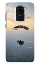 Skydiving Cow Redmi Note 9 Hard Case Back Cover by Casekaro