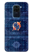 Koi Blue Redmi Note 9 Hard Case Back Cover by Casekaro